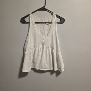 Hollister Women's White Sleeveless Top